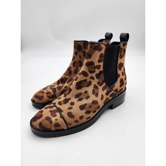 Cole Haan Grand 360 Calf Hair Leopard Print Chelsea Boot Size 6.5 New - Picture 2 of 12